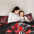 thumbnail image 5 of Homewish Dirt Bike 2pcs Bedding Comforter Set For Children Kids Teens,Abstract Red Honeycomb Twin Comforter Sets,Extreme Sport Breathable Bedding Set,Breathable Home Decor,Reversible, 5 of 8