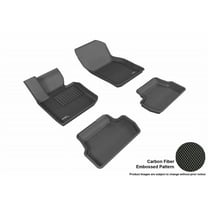 3D MAXpider 2014-2024 Fits Mini Cooper Hardtop 2-Door 1st Row 2nd Row Kagu Carbon Fiber Embossed Pattern Black Floor Mat L1MN01001509