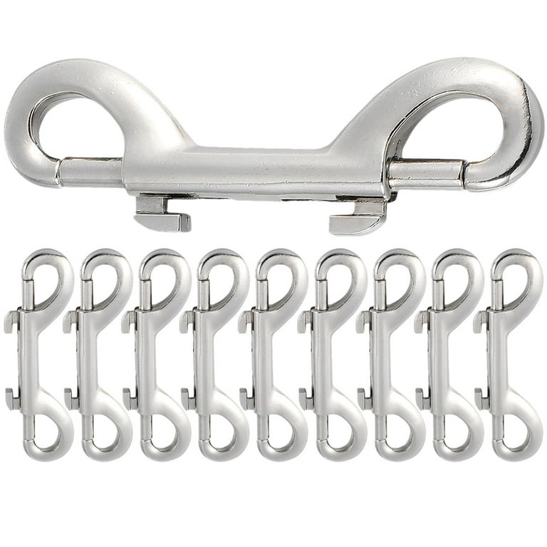 12pcs Double Ended Bolt Snap Hooks Heavy Duty Trigger Snaps for Dog Leash Backpacks, Size: 7.00X2.80X0.80CM, Silver