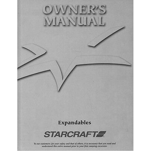 Instruction Manual ONLY for 2006 Starcraft Expandales Hybrid Trailer Owners Manual REPRINT