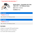 thumbnail image 2 of Window Motor - Compatible with 1966 - 1969, 1971 - 1977 Mercury Comet 1967 1968 1972 1973 1974 1975 1976, 2 of 2