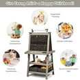 thumbnail image 7 of GVN Art Easel, Kids Art Easel,3 in 1 Double-Sided Storage Art Easel-Gray, 7 of 7