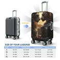 thumbnail image 4 of Rateoe Romantic Flower Lion Couple Printed Luggage Cover, Suitcase Protector Fits 18-32 Inch Luggage-Medium, 4 of 7