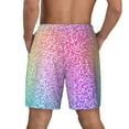 thumbnail image 4 of Goofa Colorful Glitters Printed Men's Swim Trunks Board Shorts Quick Dry Mens Swimming Trunks with Compression Liner,Breathable Fit Hawaii Beach Shorts-Medium, 4 of 9