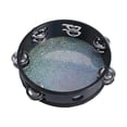 thumbnail image 1 of Esquirla Tambourine Percussion Hand Drum Musical Instruments for KTV Activity Dancing 10inch Glitter, 1 of 8