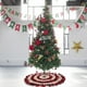 thumbnail image 4 of JM Falda de árbol de Navidad con volantes de granja de 45.7 pulgadas, falda de árbol de arpillera a cuadros de búfalo rojo y negro de 6 capas para decoraciones navideñas rústicas en el hogar JM, 4 of 5