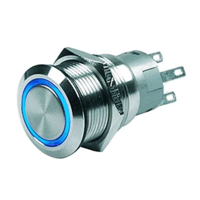 Red LED Push Button Switch - 24V Latching
