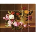 thumbnail image 1 of Ceramic Tile Mural-Johann Laurents Jensen Flowers Tile Mural Interior Construction Ideas. 21.25" w x 17" h using (20) 4.25 x 4.25 ceramic tiles, 1 of 3