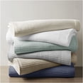 thumbnail image 2 of JERFIT King Size Cotton Waffle Weave Blanket, Indigo Blue Lightweight & Breathable Summer Throw for Bed or Couch, OEKO-TEX Certified, Machine Washable, 2 of 5