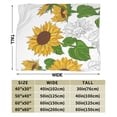 thumbnail image 3 of Kll Fleece Blanket Plush Throw Blanket Plump Sunflower And Sketch,Soft Fuzzy Cozy Flannel Blanket For Couch Sofa Bed.(60"X50"), 3 of 9