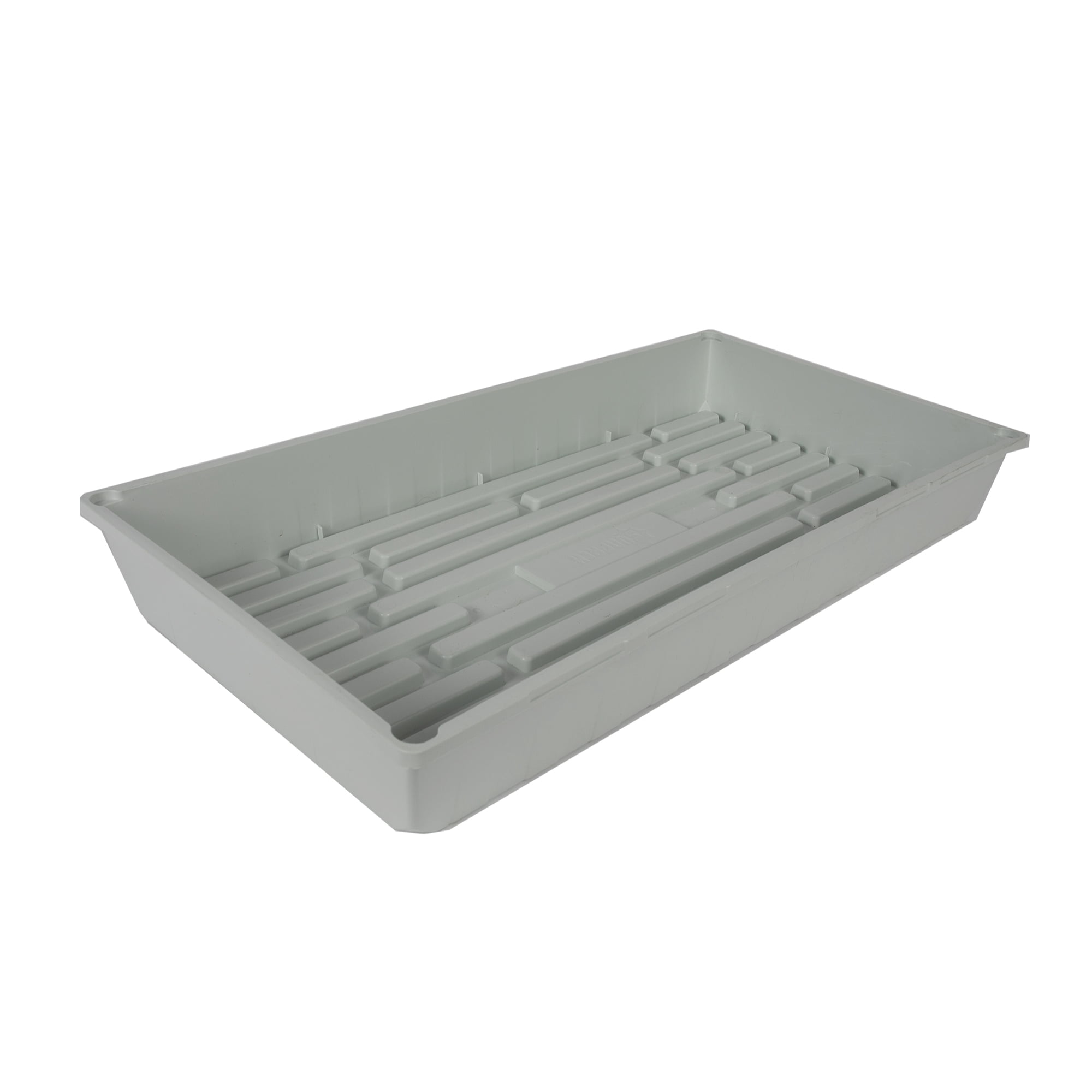 SUNPACK 10” x 20” Mega Plastic Seed Starting Tray, White, 2.5” - No Drainage Holes, Ideal for Greenhouses or Indoor Gardening - Made of Thick, Strong Plastic