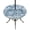 Mist Blue, variant on Round Outdoor Tablecloth with Umbrella Hole and Zipper, Navy Blue Coastal Tablecloth with Elastic Waterproof, Nautical Coral Starfish Shell Octopus Sea Patio Table Covers for 31" - 35" Pool Tables