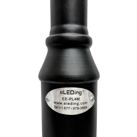 2.28in. 3 in. 3.5 in, Up to10 FT. 13 FT. 16 FT. Black Outdoor Universal Metal Street Light Pole Post w/Base MOUNTING Steel Anchors (10FT)