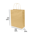 thumbnail image 4 of Bolsa de papel kraft (120 piezas) Caltom  Grande con asa, 4 of 4