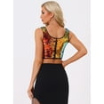 thumbnail image 4 of DARING DIVA Women's Metallic Sequin Scoop Neck Tank Top XS Gold Green, 4 of 6