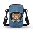 thumbnail image 2 of HELLHERO Cowboy Cat Pattern Design Women Crossbody Bag for Women Polyester Cross Body Purse with with Shoulder Strap, 2 of 7