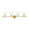 thumbnail image 3 of Collier 4 light Brass and Frosted white glass Wall sconce, 3 of 3