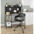 thumbnail image 4 of LumiSource Black Metal, Black PU Margarite Adjustable Office Chair, 4 of 8