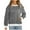 Gray, variant on hotojiny Women Long Sleeve Sweatshirt Crew Neck Casual Lightweight Tunic Tops Colorblock Loose Pullover Tops with Pocket