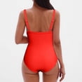 thumbnail image 4 of yoeyez Women's Bikini Swimsuits,Ladies One Piece Mesh Swimsuitsbikini Set Sleeveless Solid Color Push Up Bathing Suits for Women Orange,2XL, 4 of 5