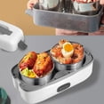 thumbnail image 4 of Werulen Clearance Under $5 ! Portable Self Cooking Electric Lunch Box, Mini Rice Cooker, 2 Layer 4 Stainless Steel Food Insulation Lunch Box for Home Office Dormitory Kitchen, 4 of 7