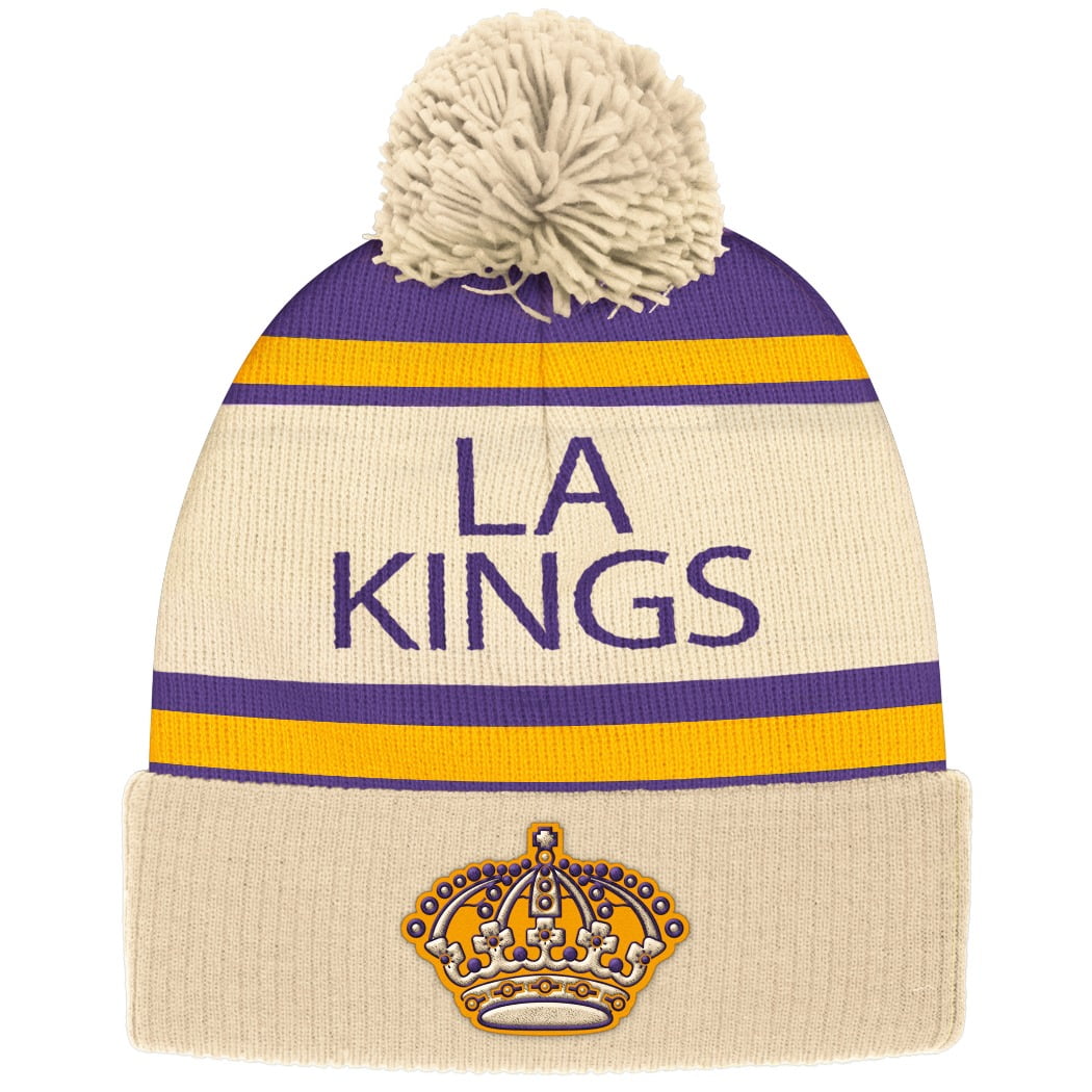 Los Angeles Kings CCM NHL "Heritage" Cuffed Knit Hat with Pom by Adidas