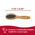 thumbnail image 3 of Coastal - Safari - Wire Pin Dog Brush with Bamboo Handle, Pin, Small (7.75" L x 2.25" W), 3 of 6