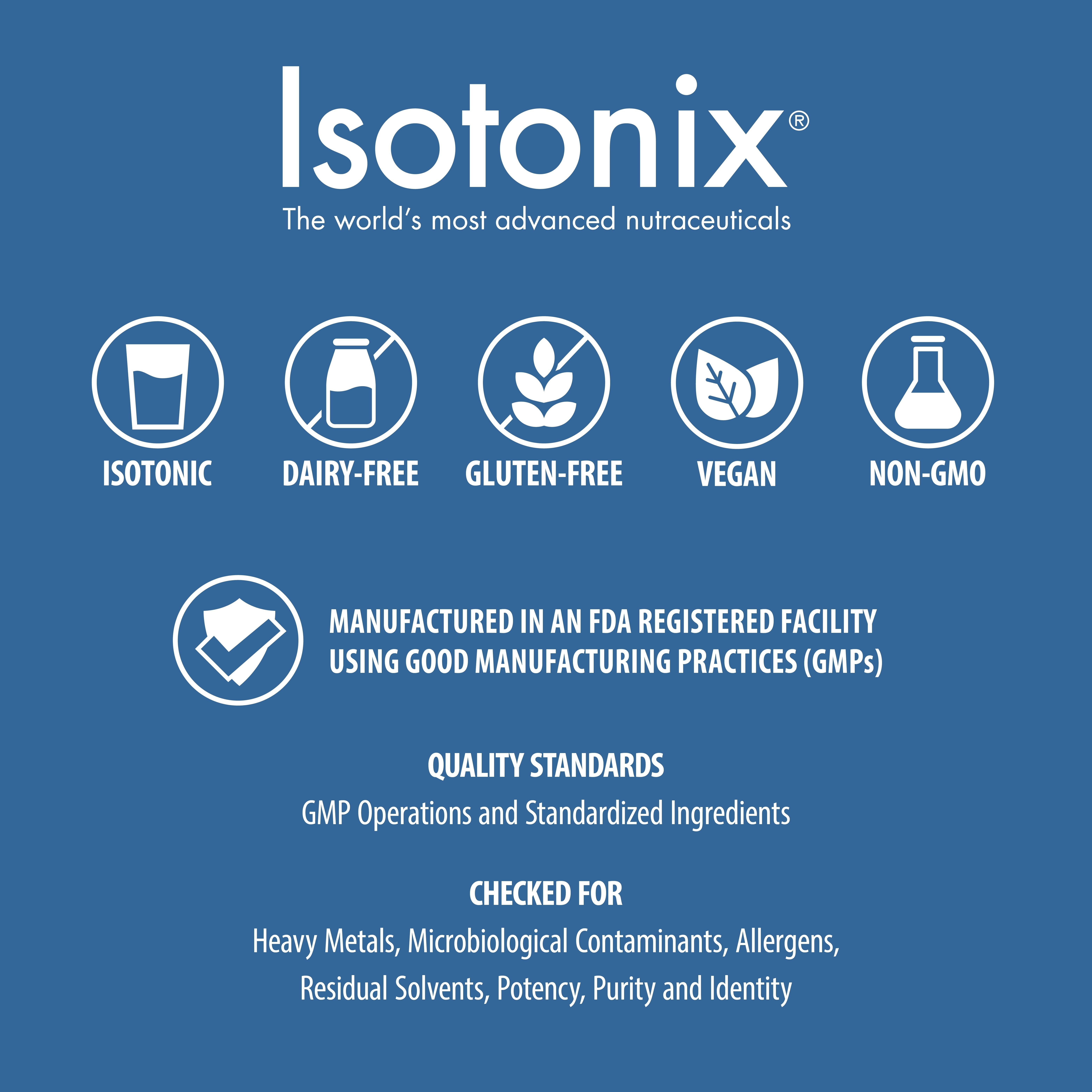 Isotonix Isochrome Supplement - Energy, Focus, Supports insulin activity, Lipase, Coenzyme Q10, Chromium, L-Carnitine, Vegan, Gluten-Free, 100% Isotonic Formula
