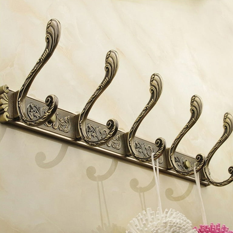 Juhai Luxury Robe Hanging Hook Wall Mount Hanger Bathroom Decorative Coat  Clothes Rack(Fish Tail(5 Hooks) 