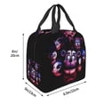 thumbnail image 5 of Lsque Five Nights At Freddy'S Print Insulated Lunch Bag with Thick Aluminum Foil Lunch Tote Bag with Front Pocket for Men and Women, Ideal for Work, School, Picnics, and Travel, 5 of 8