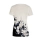 thumbnail image 5 of Blusa informal de encaje con cuello en V y mangas cortas con estampado en la espalda para adelgazar para mujer OAVQHLG3B Store lin121212, 5 of 5