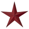 thumbnail image 2 of VHC Brands Patriotic Faceted Metal Star Burgundy Wall Hanging 24x24, Independence Day Decor, American Star Design, Distressed Appearance Metal Wall Hanging, Star Shape, Country, Burgundy, 2 of 6