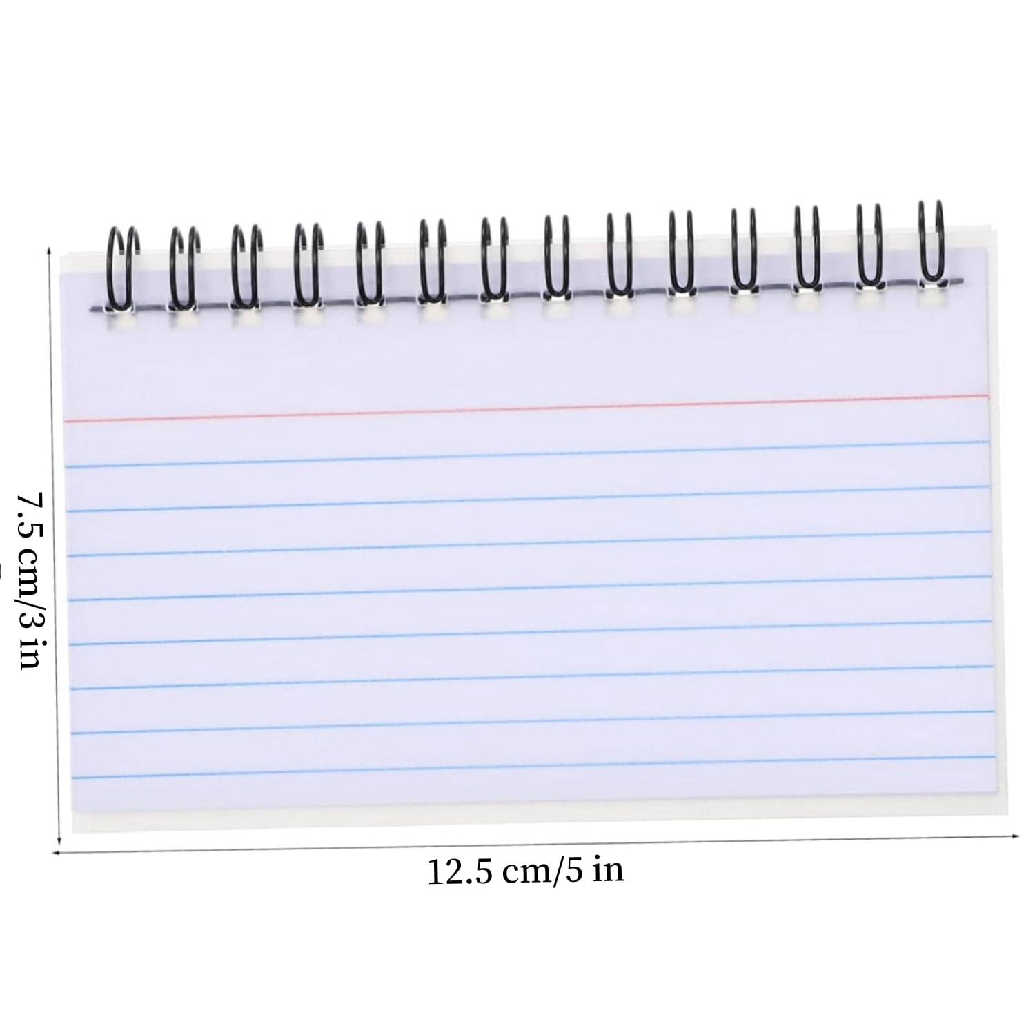 4 Pack Index Cards Topboutique Flash Cards with Waterproof Covers Helical Bound Revision Cards Lined Notecards Ruled Flashcards Note Taking Paper for Learning,White,3*5 in,Total 200 Sheets