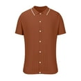 thumbnail image 3 of LIaqionyy Shirts for Mens Kint Short Sleeve Button down Fashion Lightweight Beach Vacation Work Tops, 3 of 5