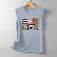 thumbnail image 5 of Usmixi Tank Tops Mom Life Letter Graphics Round Neck Sleeveless T Shirts for Women Mother's Day Fashion Loose Breathable Vest Blouses Gray M Clothes, 5 of 5