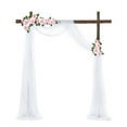 thumbnail image 1 of Guardoinrt 2pack/lot Artistic Style Arch Drape Fine Stitching Polyester For Wedding Decor Lint-free Reusable White, 1 of 6