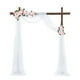 thumbnail image 1 of Cateissary Cortina de gasa con costura fina, textura de gama alta para de boda, cortina de romántico, 2 pack/lote Decoración del hogar blanco, 1 of 6