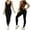 Black, variant on Womens Jumpsuit Solid Color Yoga Workout Sport Bodysuits & Jumpsuits Crisscross Backless Date Night Rompers