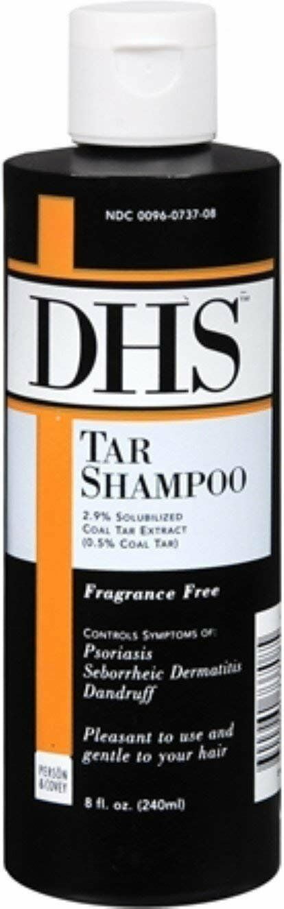 DHS Coal Tar Dandruff & Seborrheic Dermatitis Relief Shampoo 8 oz, 2-Pack