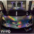 thumbnail image 3 of Black Holographic Chrome Vinyl Tile Sticker Architectural Vinyl Adhesive Decal Decor Film Car Wrap VViViD, 3 of 5