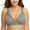 Grey, variant on Exerin Women's Front Closure Full Coverage Wirefree Posture Back Plus Size Bra(34DD, Black)