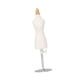 thumbnail image 5 of Mini maniquí de costura en miniatura para exhibición de vestidos, torso completo con forma redonda S y Plata, 5 of 9