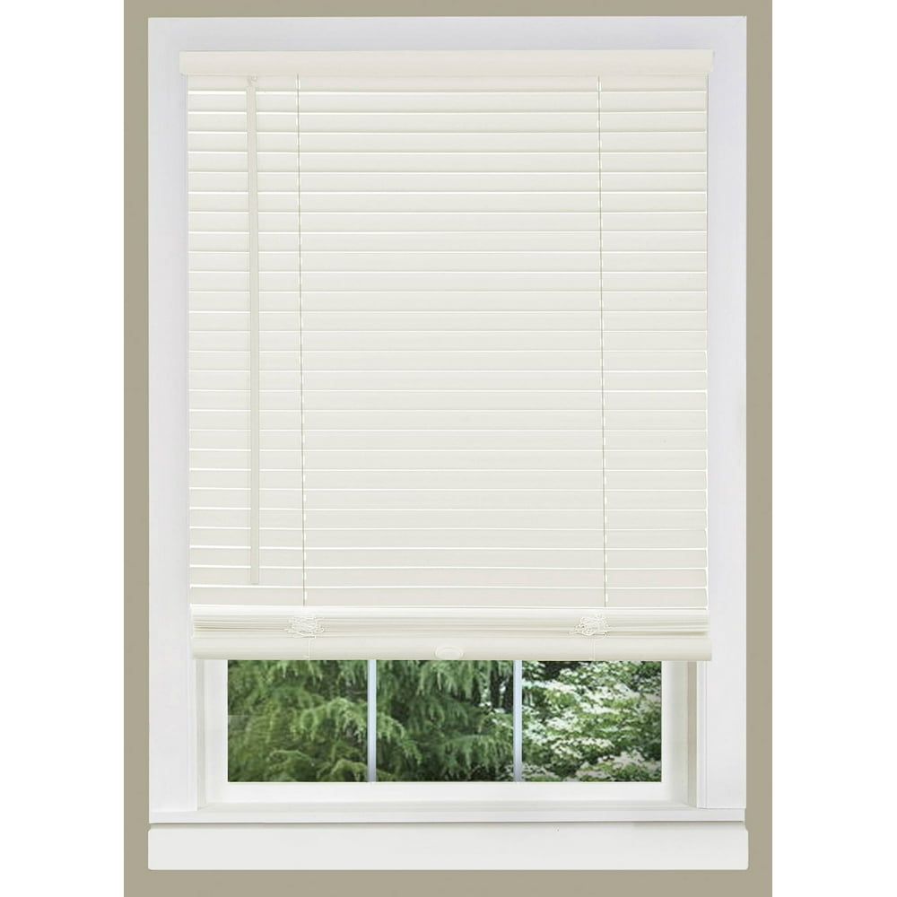 Cordless Window Blinds 1" Slats Light Filtering Vinyl Mini Blind