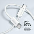thumbnail image 4 of Liquipel Powertek Pastel Braided USB-C to USB-C - White, 4 of 7