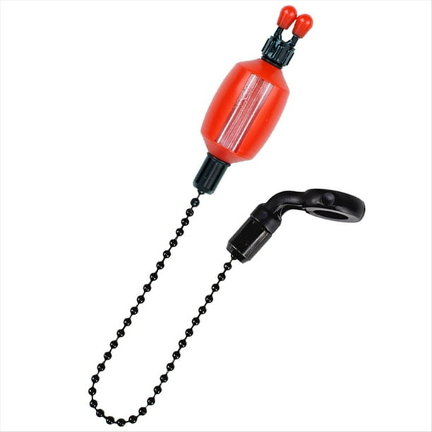 1 Alarma de Mordida para Pesca de Carpas, de Plástico Transparente con Clips de Seguridad para Línea, Accesorios de Pesca de Carpas Rojos.