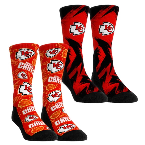 Unisex Rock Em Socks Kansas City Chiefs Gameday Two-Pack Crew Socks Set