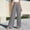 Style2-Gray linen pants women, variant on Mceream Womens Wide Leg Pants Plus Size Cotton Linen Palazzo Pants Summer High Waist V Cross Lounge Pant Summer Flowy Beach Vacation Trousers with Pockets Black XXL
