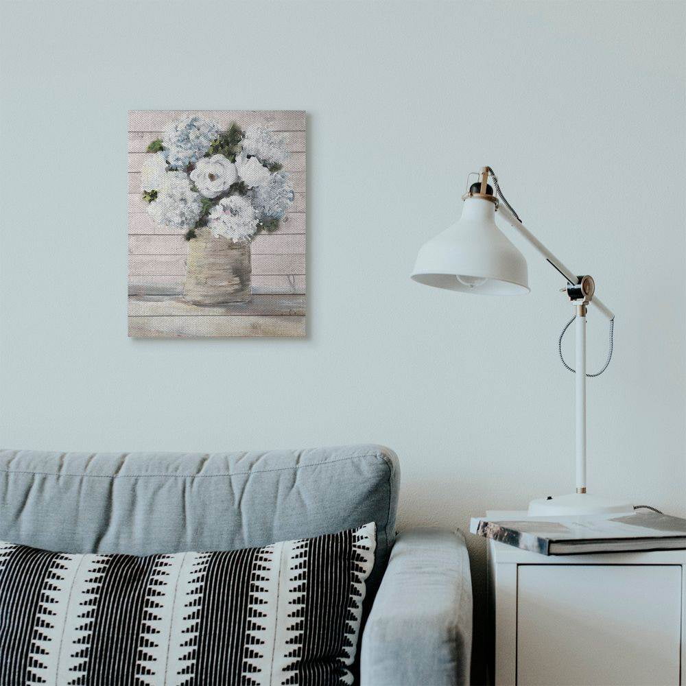 Stupell Industries Flower Pot Green Blue Pink Painting Canvas Wall Art by Julie DeRice