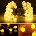 thumbnail image 3 of Cadena de luces LED de bola de 33 pies, 100 piezas, alimentada por batería, 8 modos, con control remoto para dormitorio, patio, 3 of 5