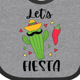 thumbnail image 4 of Inktastic Cinco De Mayo Let's Fiesta Cute Cactus with Sombrero Boys or Girls Baby Bib, 4 of 4